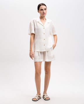 Asceno White Zurich linen shorts B027F06C78