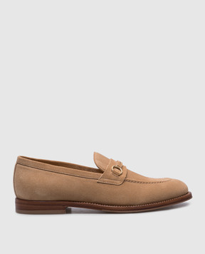 Brunello Cucinelli Beige suede loafers MZUPEAU729