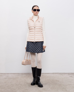 Moncler Pink down vest with logo patch K20931A00091597YF