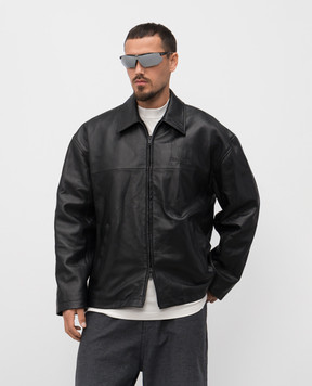 Balenciaga Black Nano BB leather jacket 831042TSS01