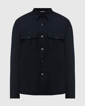 Canali Blue wool shirt AR0347231019