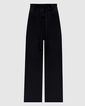 Toteme Black pants with linen 243WRB0201FB0193