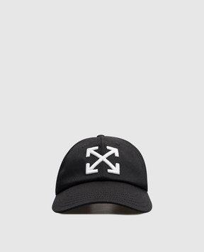 Off-White Black cap with Arrow logo emblem OMLA049C99FAB002
