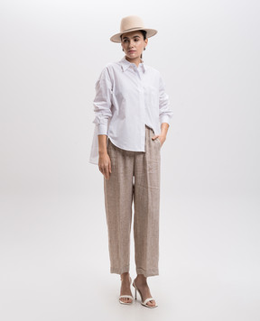 Peserico White shirt with monil chain pocket S0660900Q108928