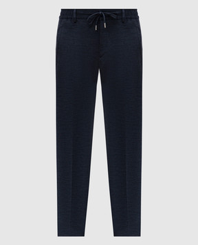 Bertolo Cashmere Blue pants made of wool 000304001141