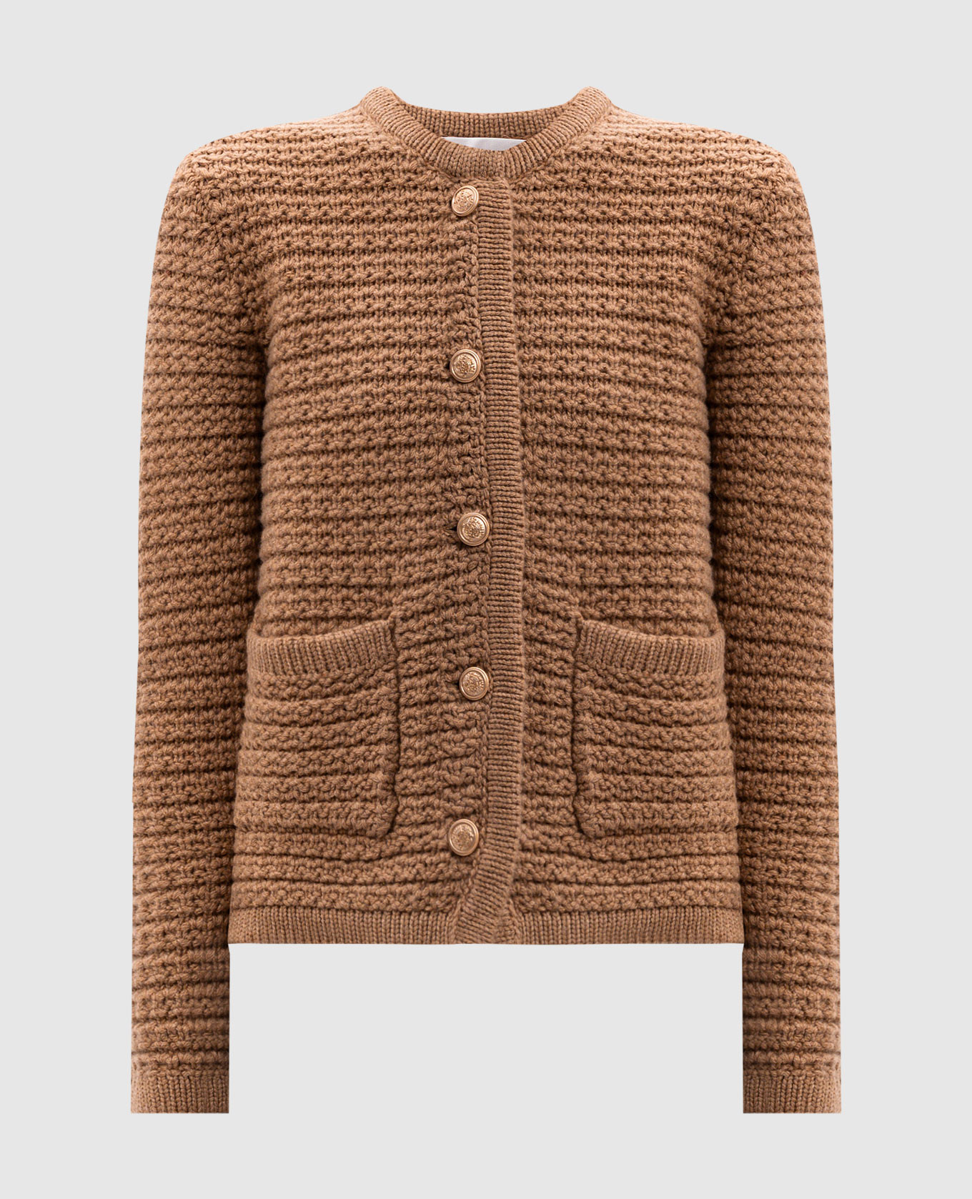 Brown cashmere cardigan babe pay pls