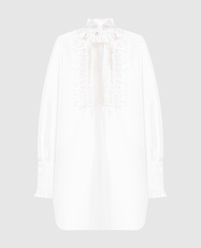 Valentino White shirt dress with linen 6B3VAUF590D