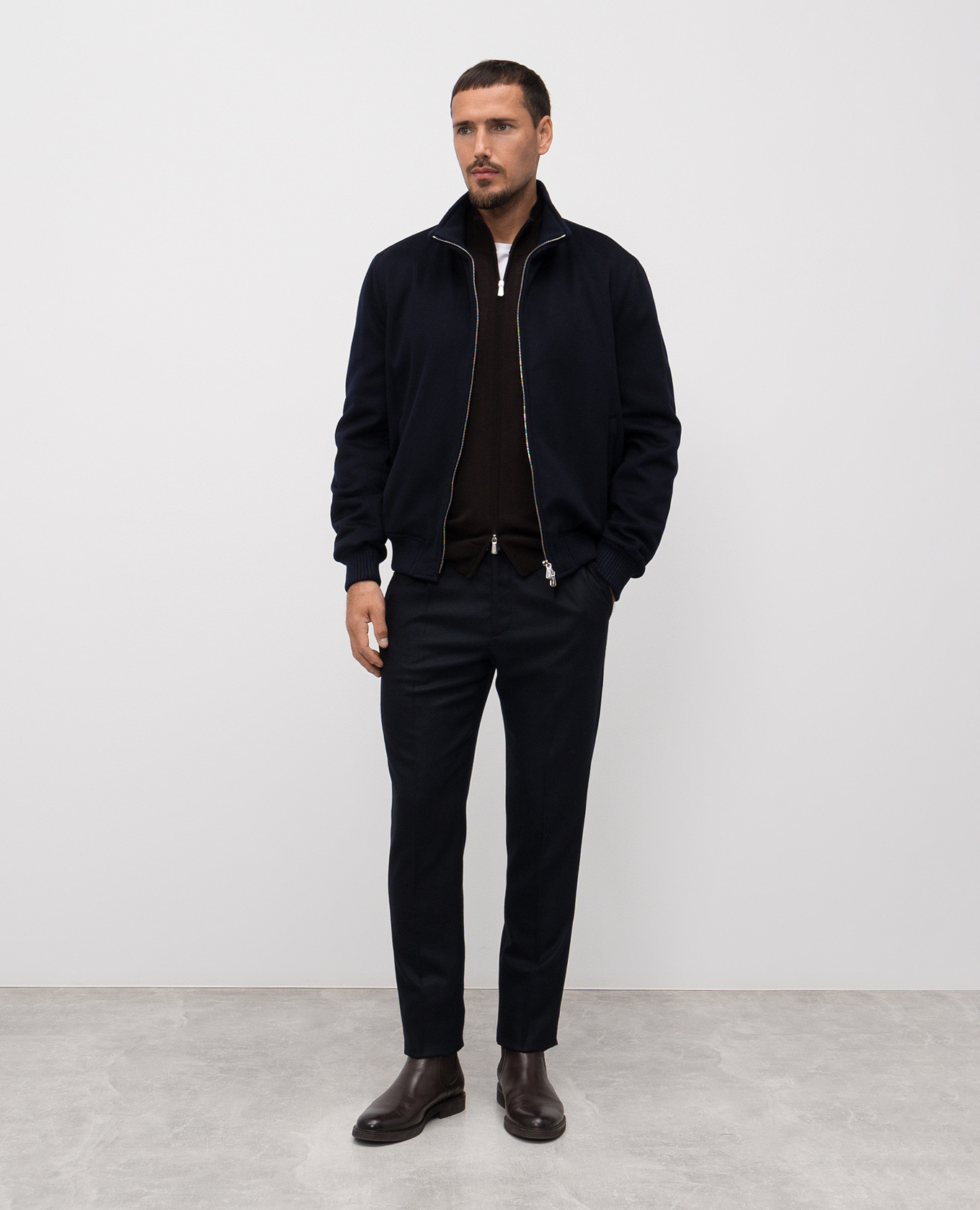 

Brown wool cardigan Enrico Mandelli