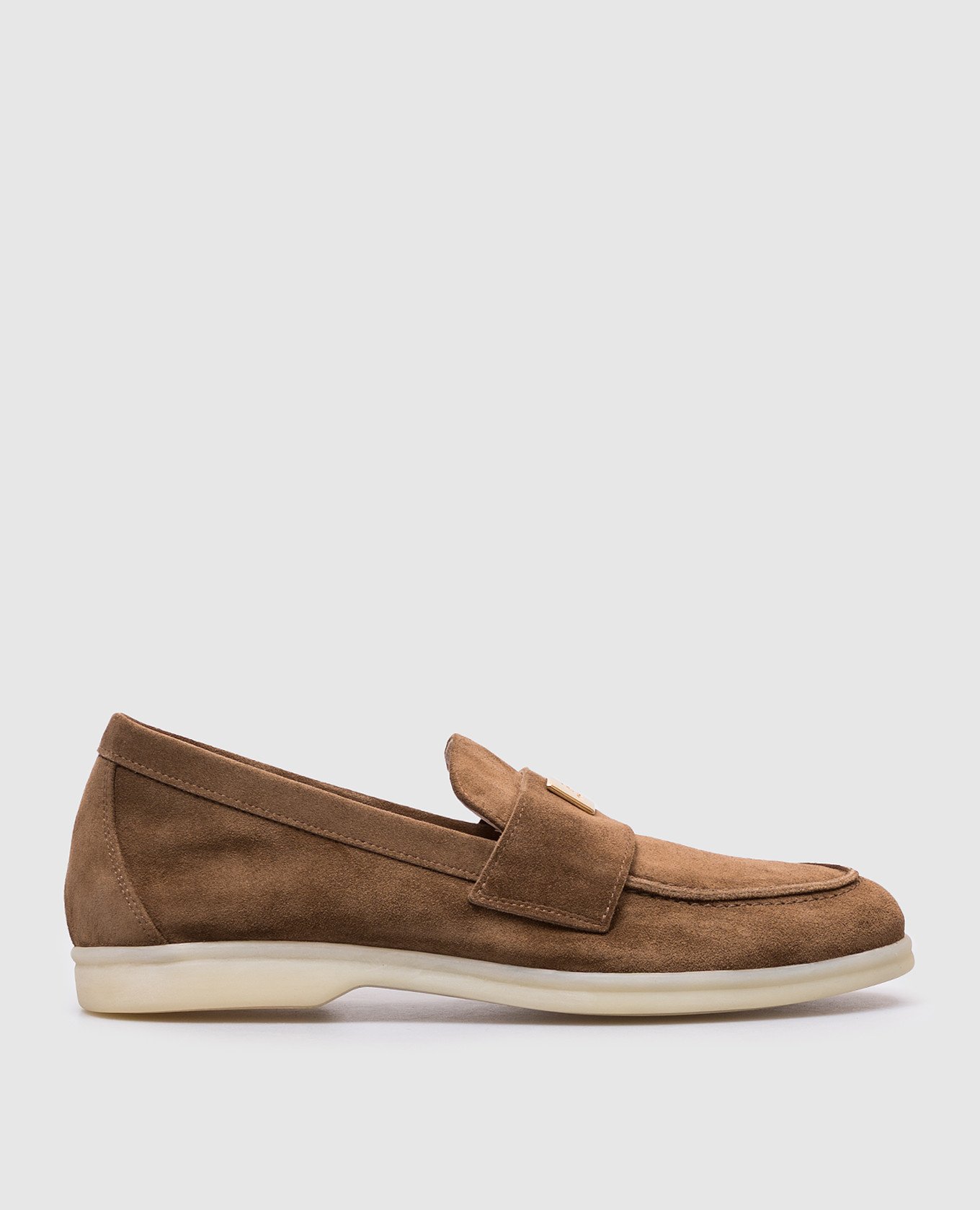 

Brown suede loafers with logo Babe Pay Pls