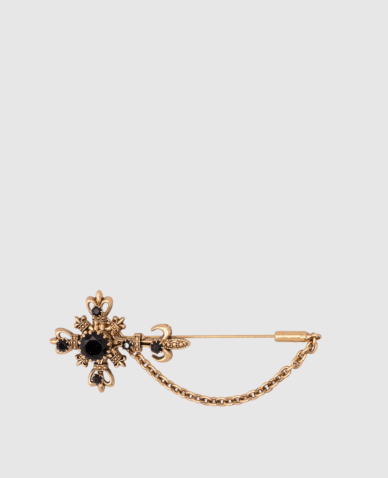 

Gold brooch with crystals CelesteG, Golden