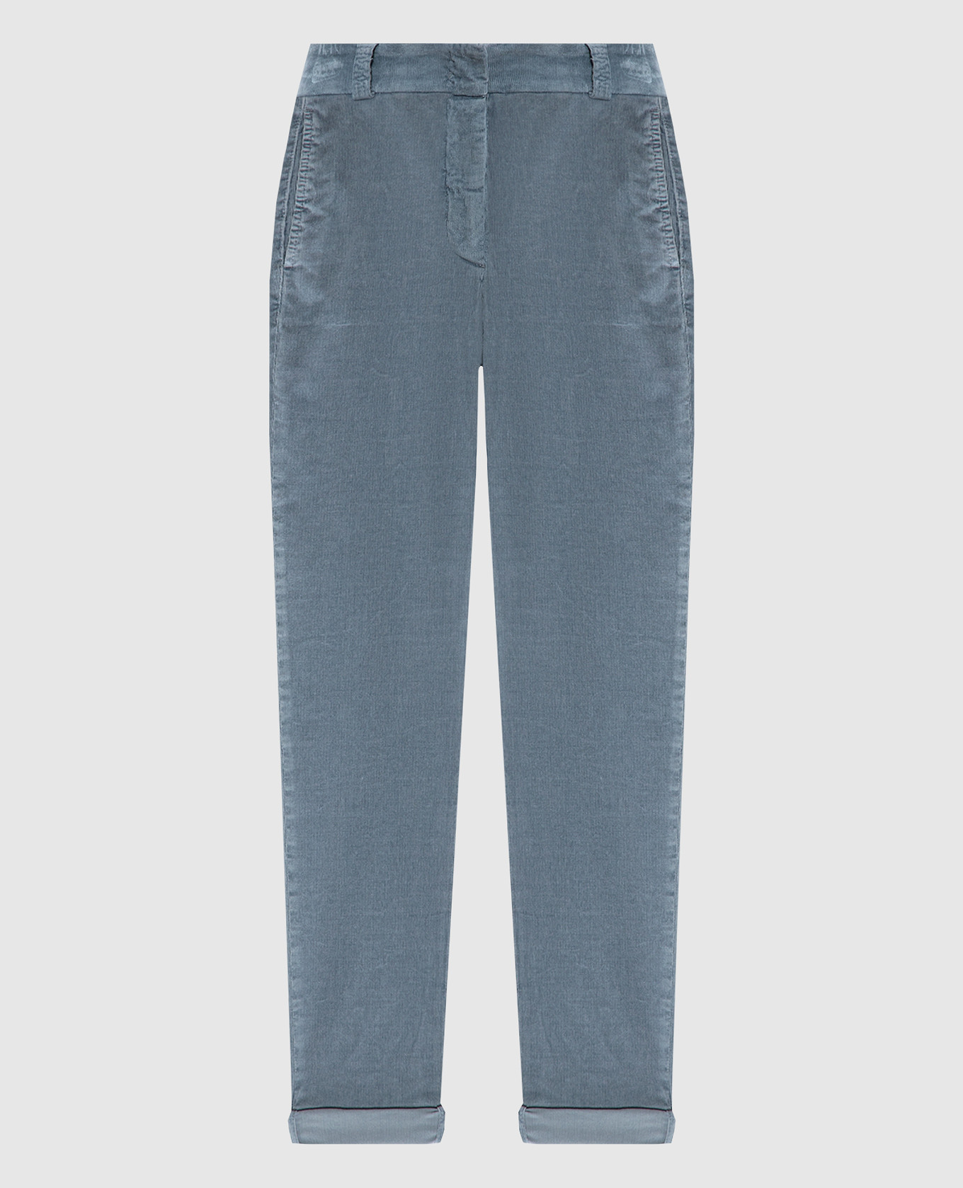 

Gray corduroy trousers with lapels Peserico, Серый