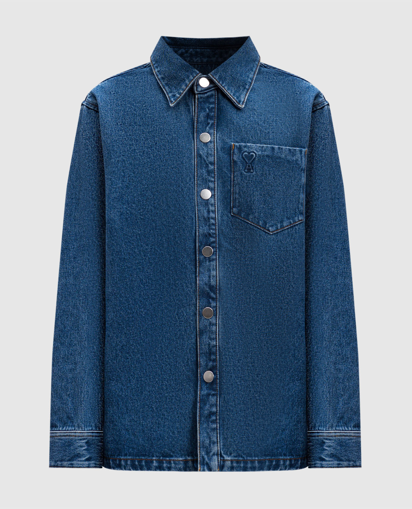 

Blue denim jacket with a distressed effect Ami Paris