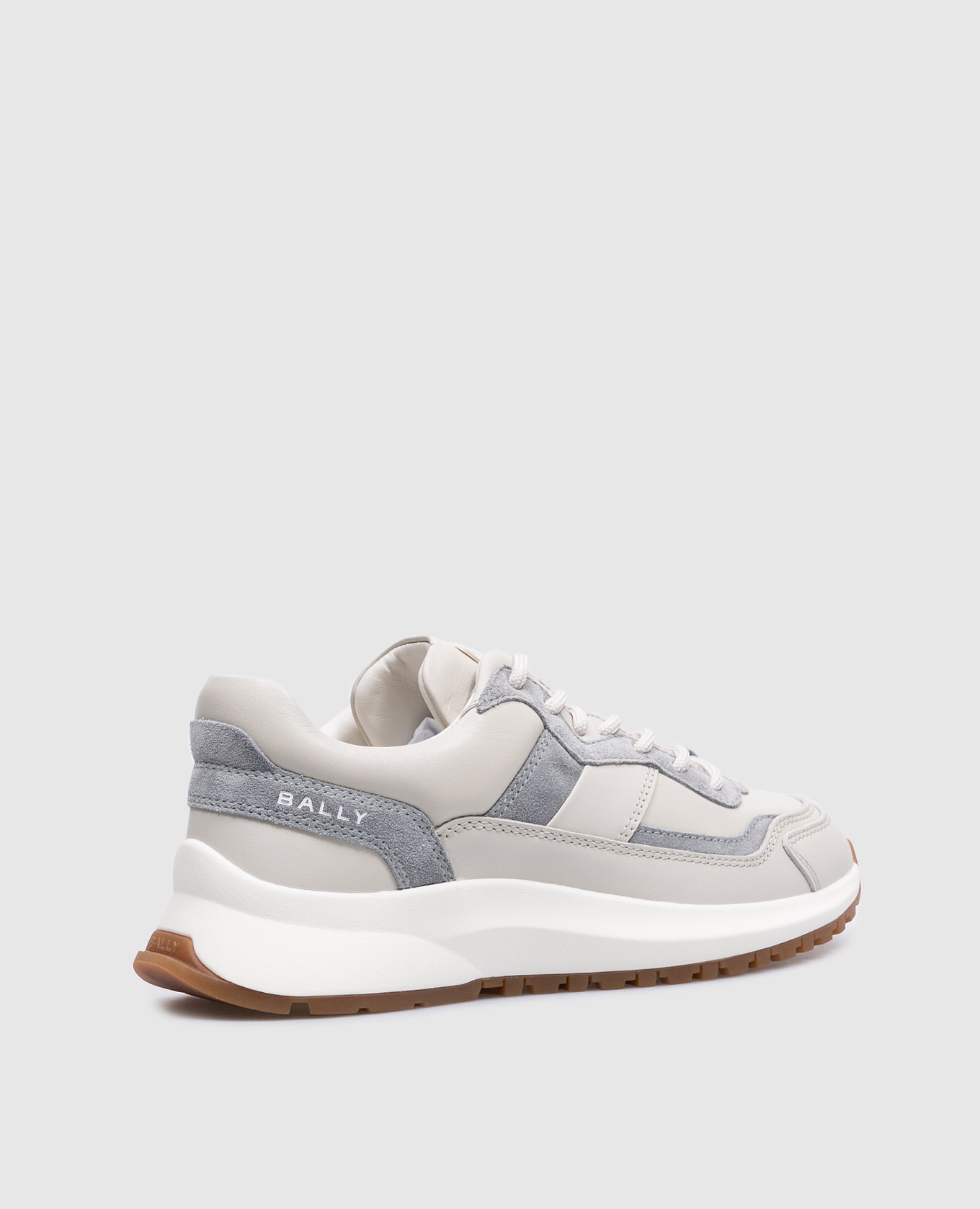 

Outline grey leather sneakers Bally
