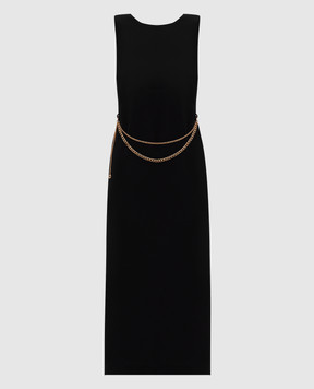 Twinset Black midi dress with chain 252TP2300