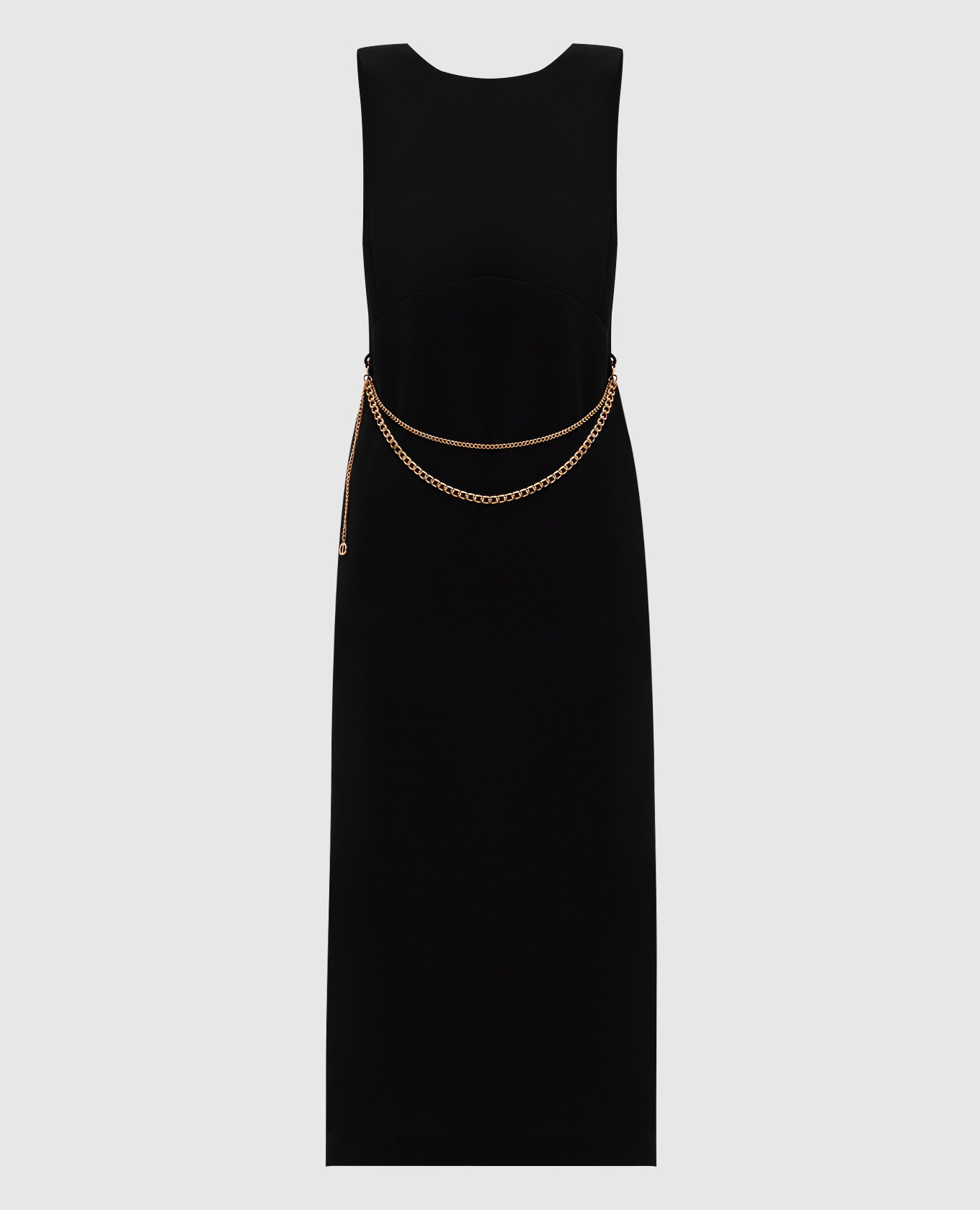 Black midi dress with chain Twinset