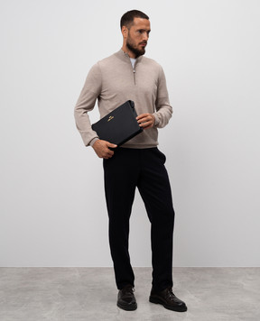 Enrico Mandelli Blue pants made of wool GYMP025436