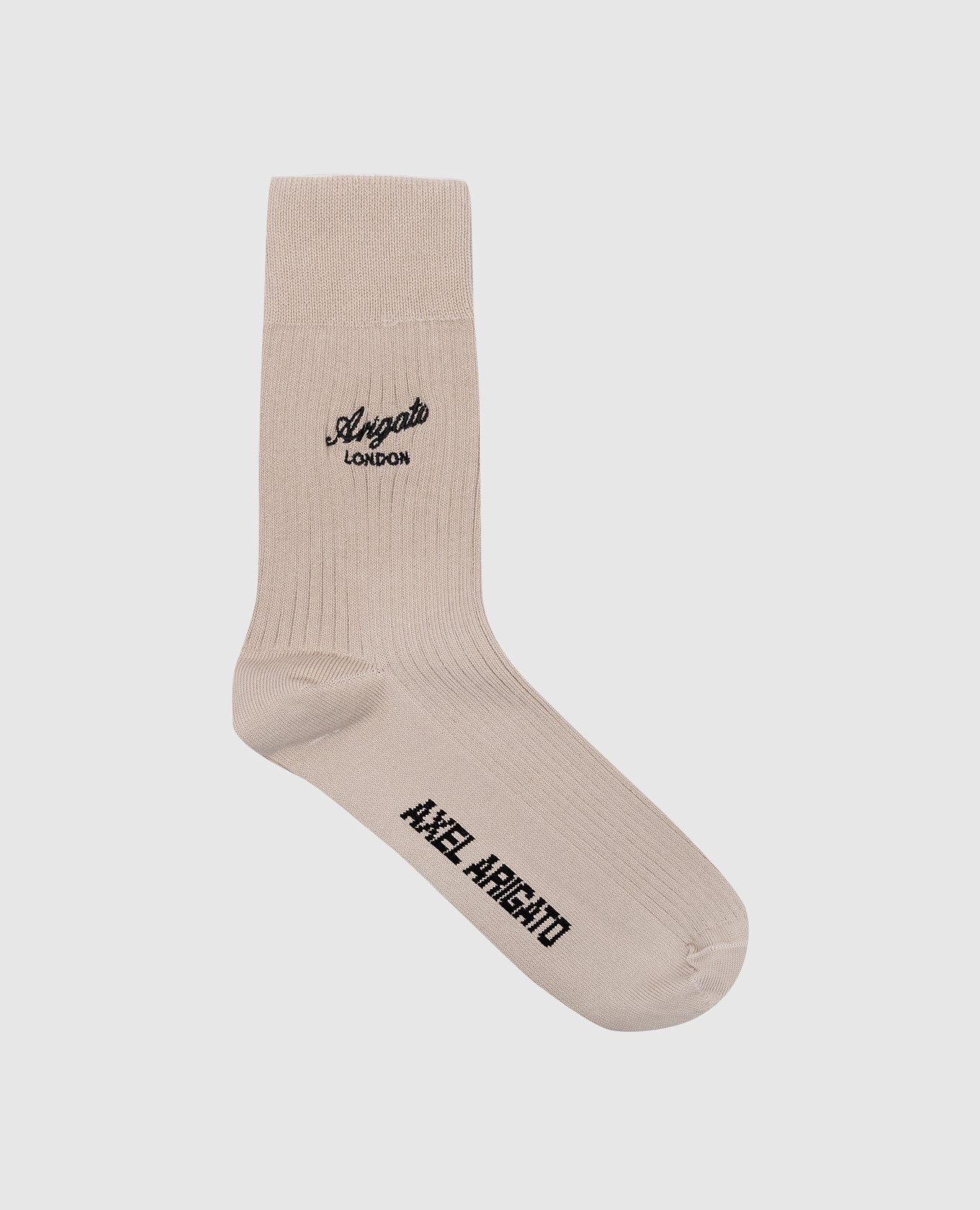 

London beige socks with embroidery Axel Arigato