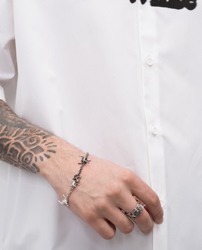 Off-White Silver ring with Arrow emblem OMOC07HS25MET001