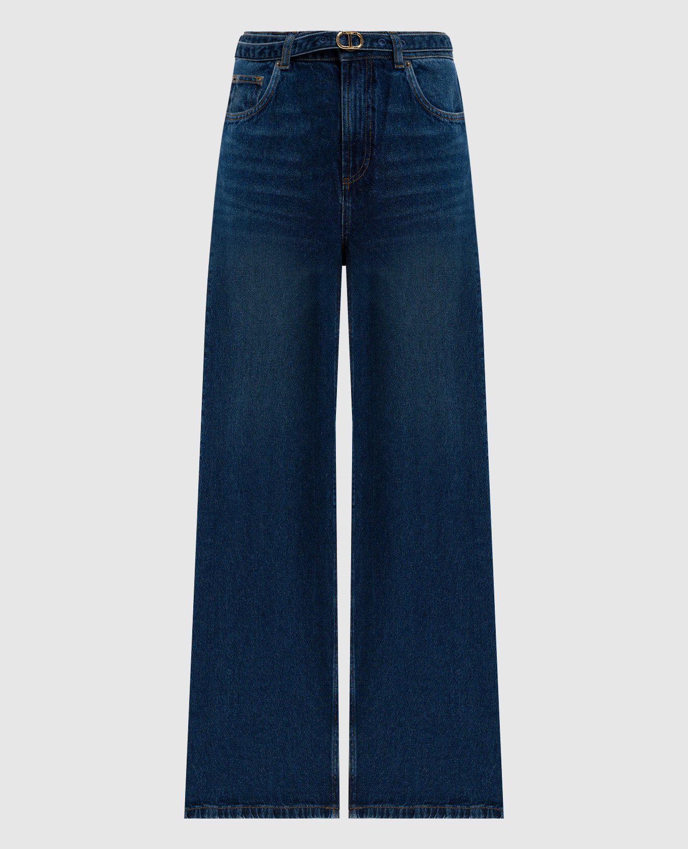 Blue jeans with logo Twinset