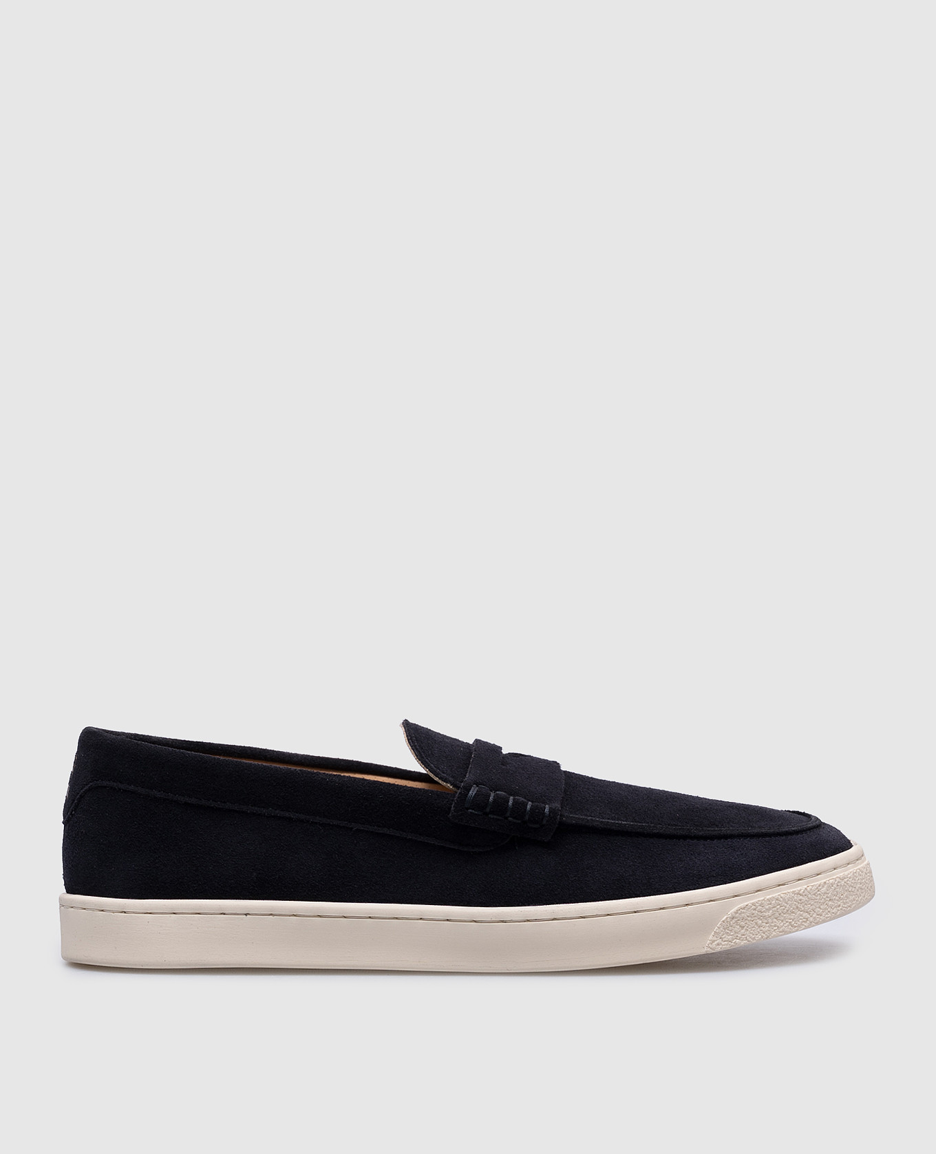 

Blue suede loafers with logo Brunello Cucinelli