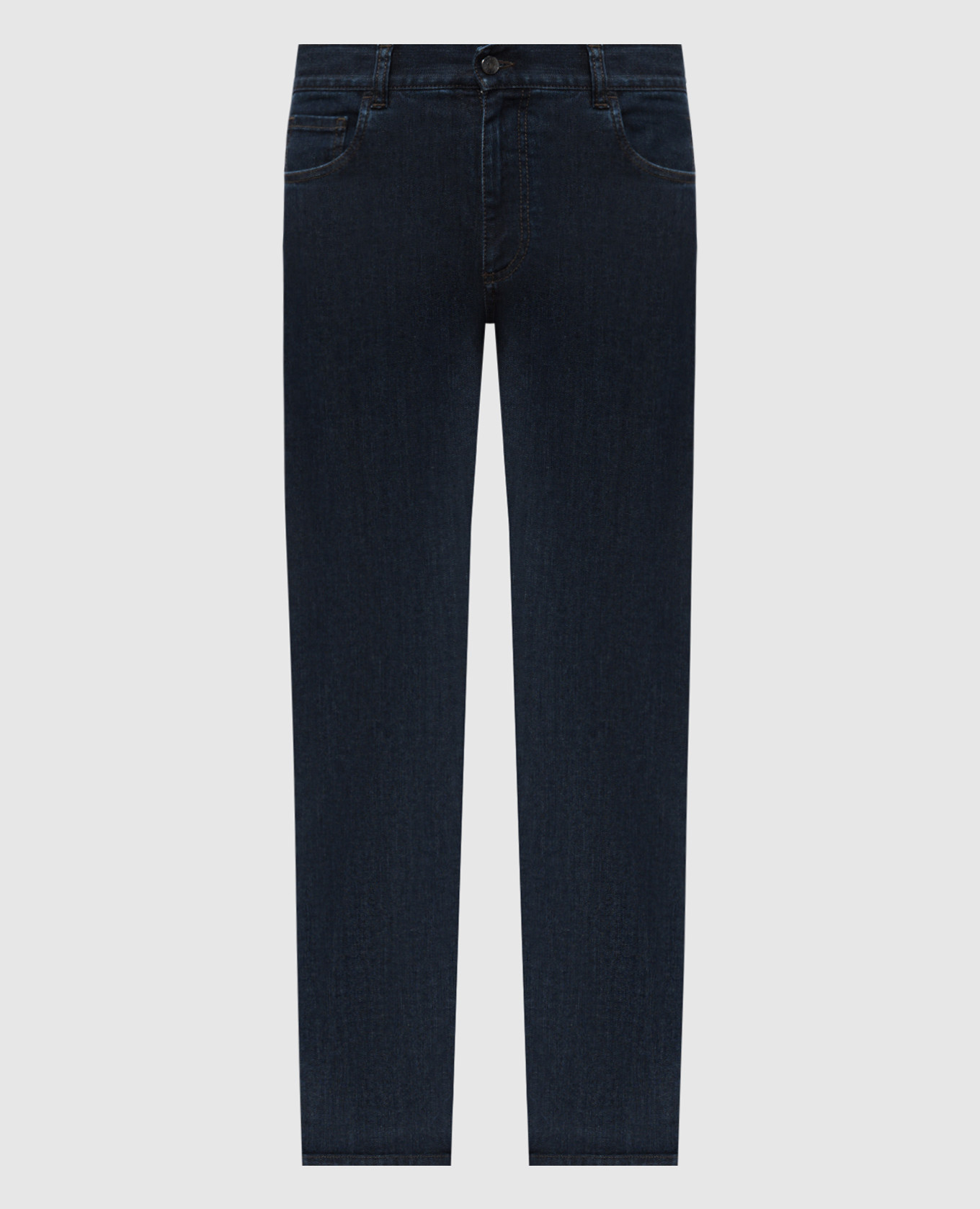 

Blue jeans with logo patch Canali