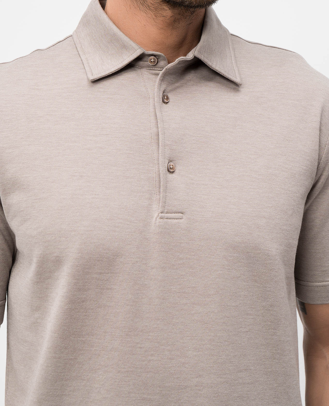 

Beige polo shirt with logo CAPOBIANCO