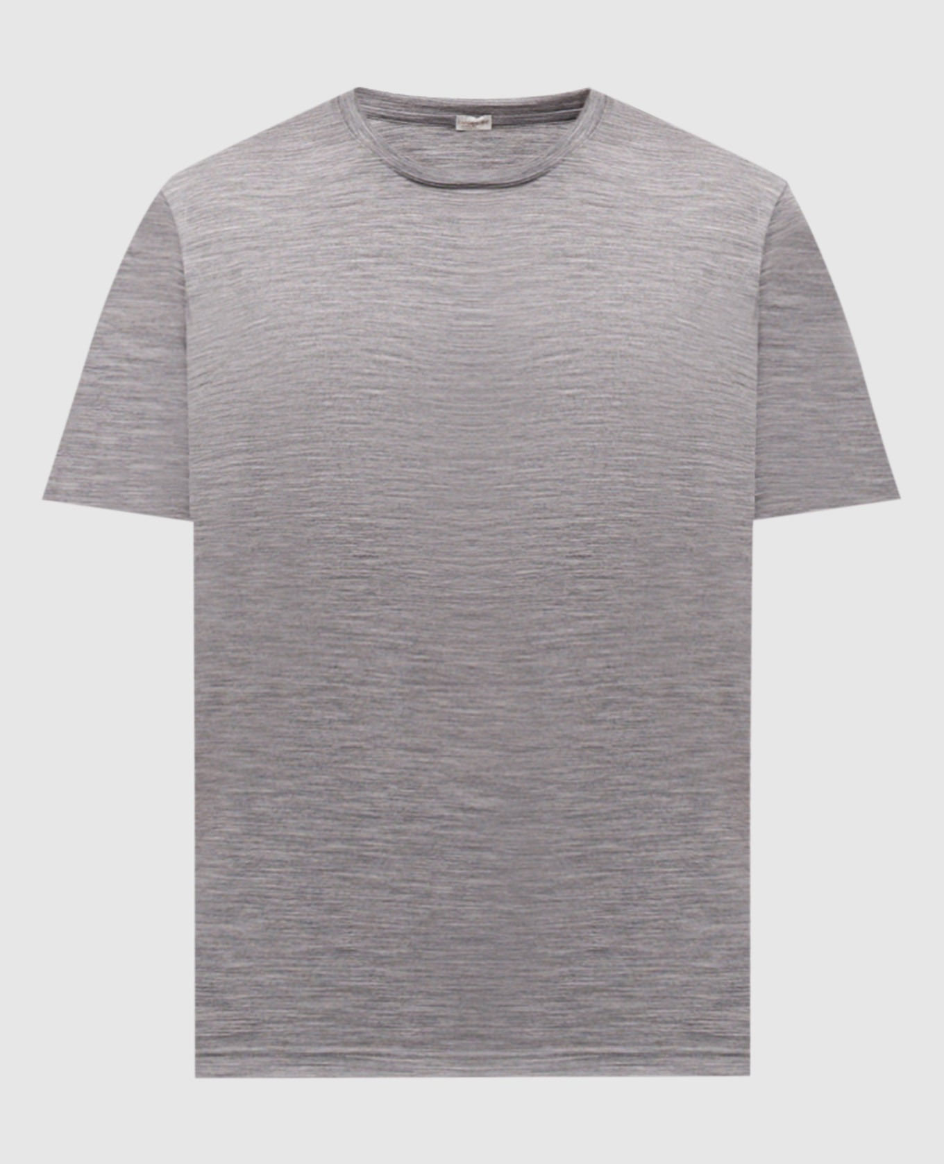 Grey melange wool T-shirt CAPOBIANCO