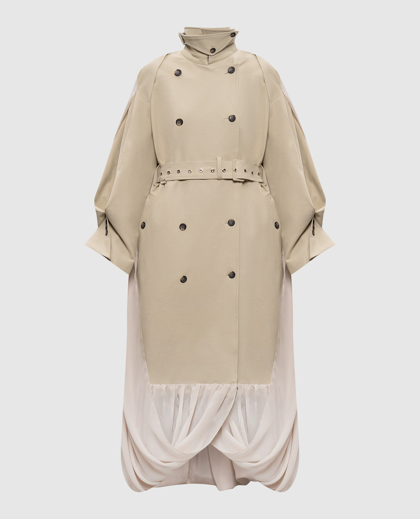 

Beige trench coat with train Rokh