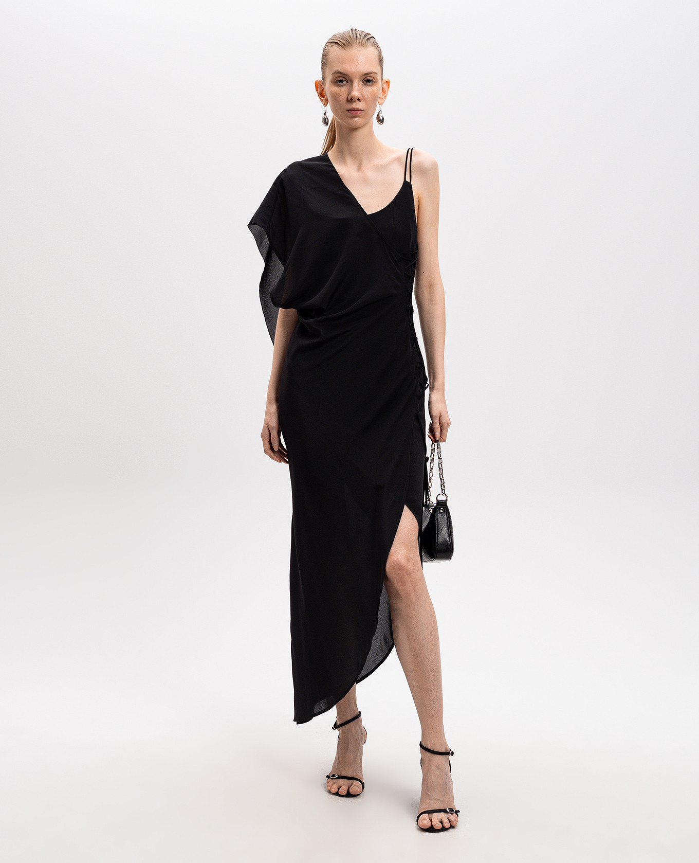 

Black silk midi dress Materiel