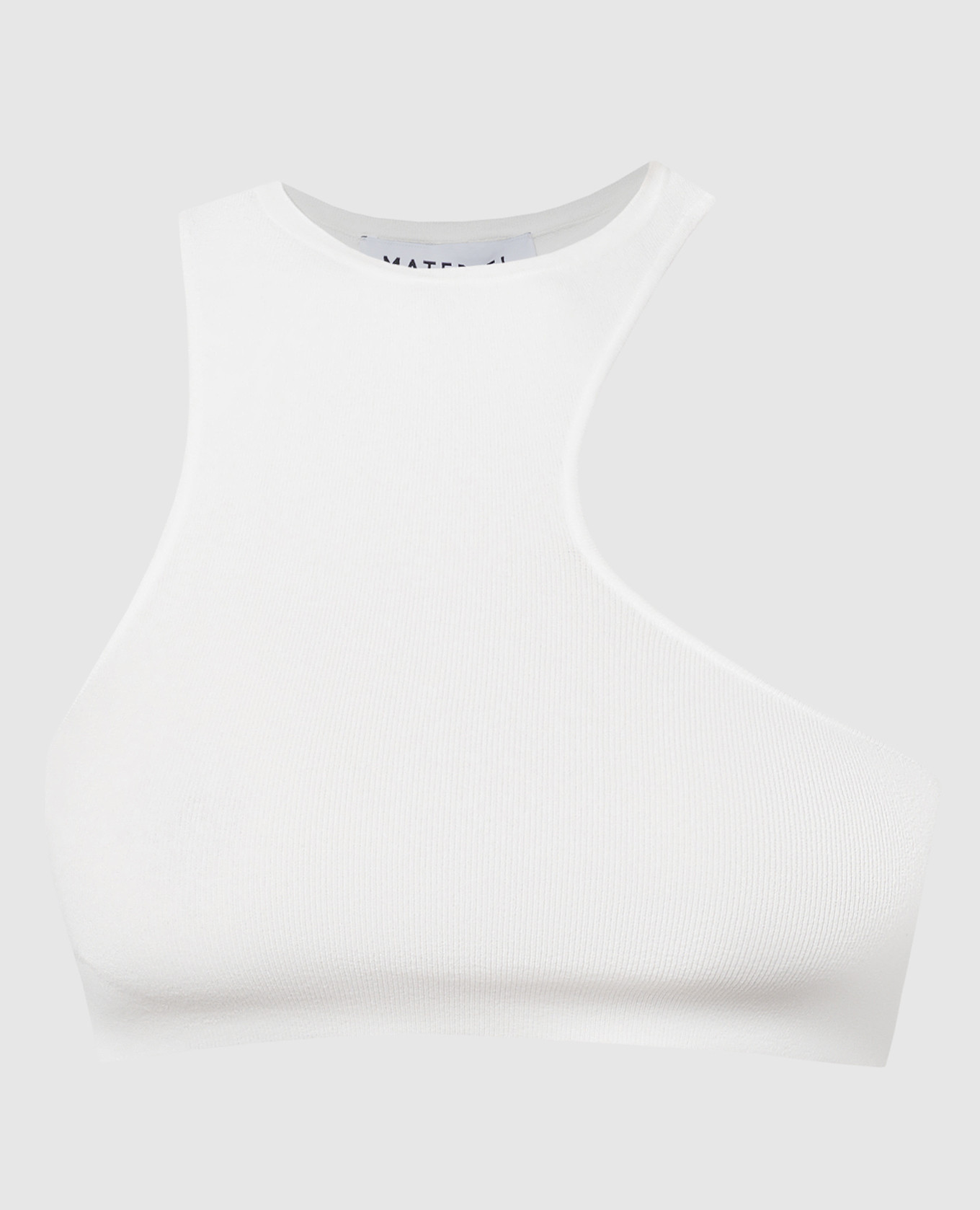

White asymmetrical top Materiel
