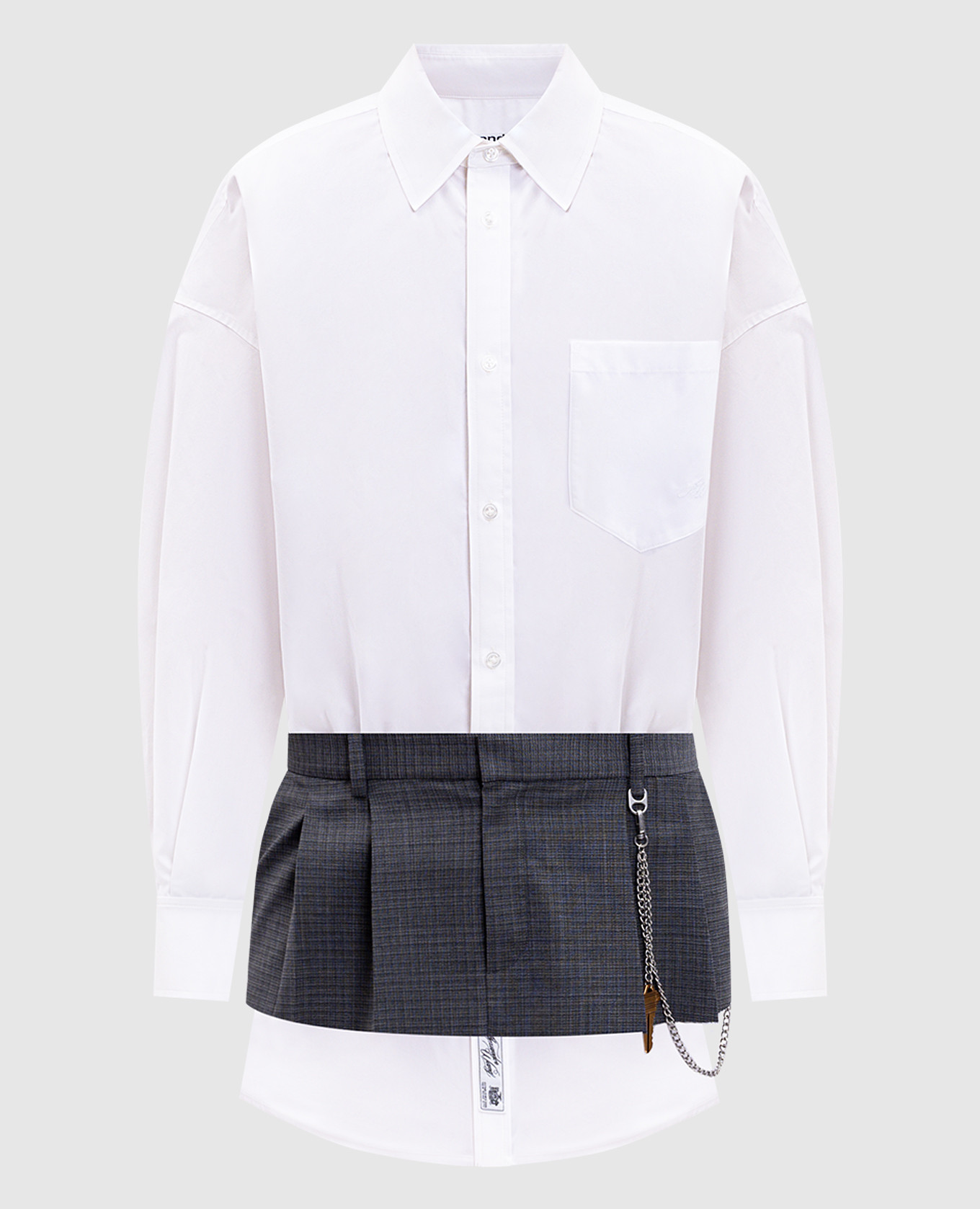 

White double-layered shirt dress Alexander Wang