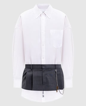 Alexander Wang White double-layered shirt dress 1WC3256791