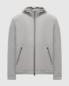 Herno Gray jacket with metallic logo GI00042UR12387S