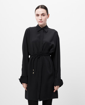 Max Mara Sportmax Black EOLIE silk shirt dress EOLIE