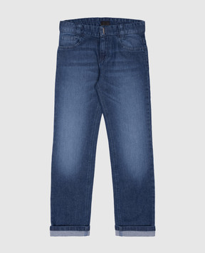 Givenchy Children's blue jeans with 4G logo print H30306612