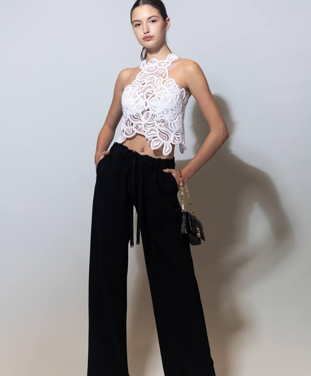 トップス ERMANNO SCERVINO ERMANNO SCERVINO | Oversized Botanical Appliqué Cotton Blend