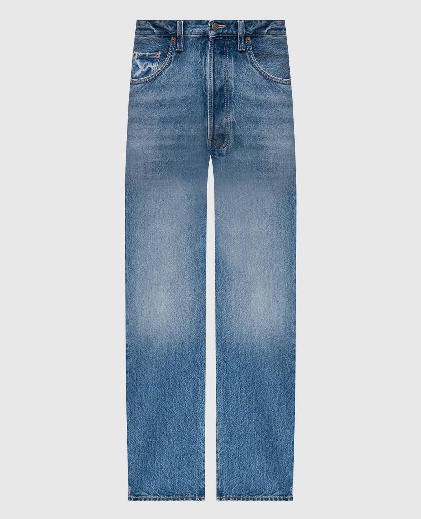 

Blue jeans with a distressed effect Valentino