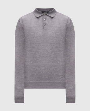 Dolce&Gabbana Gray wool polo shirt GXZ25TJDVBV