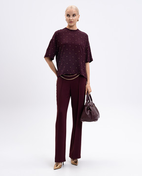 Twinset Burgundy blouse with logo 252TP2033