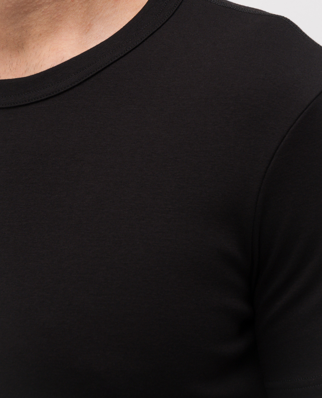 Black T-shirt with logo patch Tom Ford 4