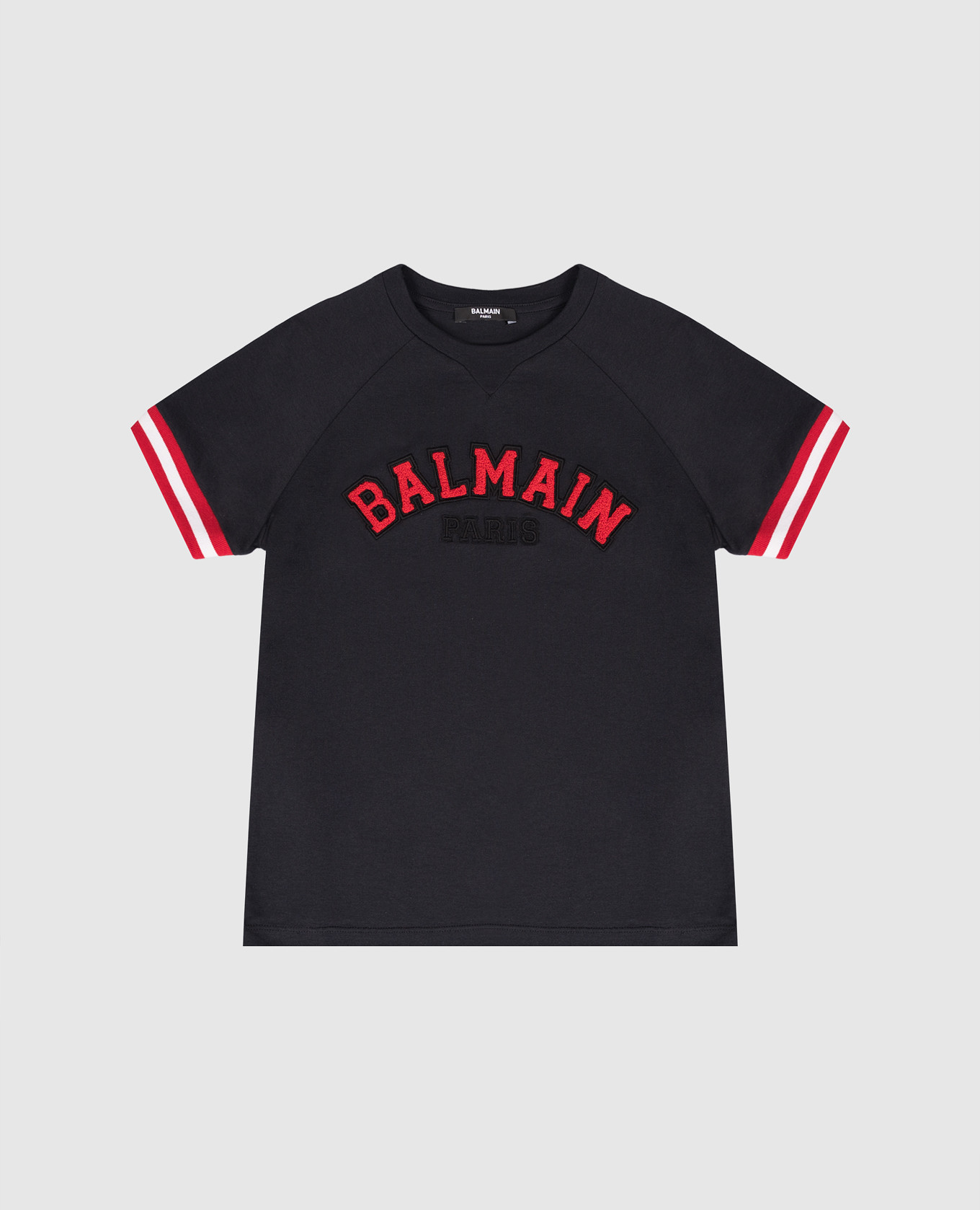 Children&#39;s blue T-shirt with textured logo Balmain