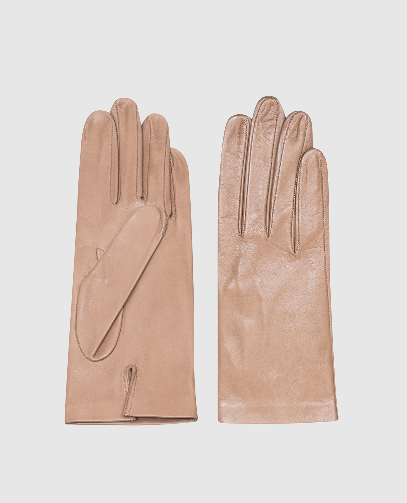 

Beige leather gloves Sermoneta Gloves