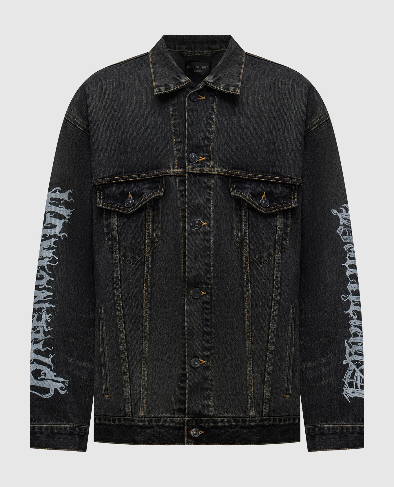 ジャケット・アウター BALENCIAGA 2017 BLACK DENIM JACKET Balenciaga ウォッシュド デニムジャケット | ブラック | FARFETCH JP