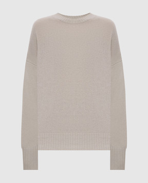 Allude Grey cashmere sweater with slits 25511151