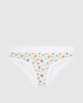 RiminiVeste Lovely children's white panties with Love print B2821J