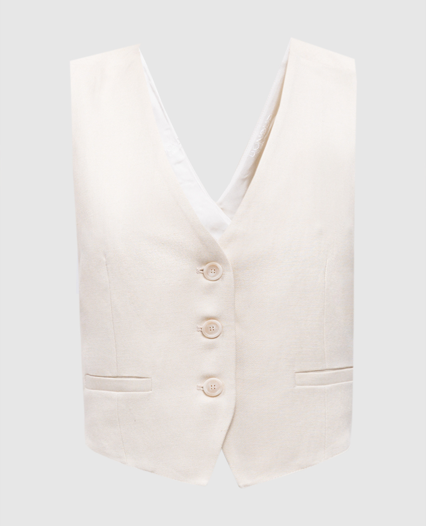 Beige linen vest Dondup