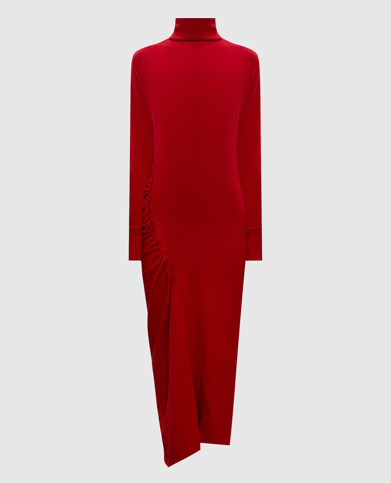 Red dress with drapery Marc Le Bihan