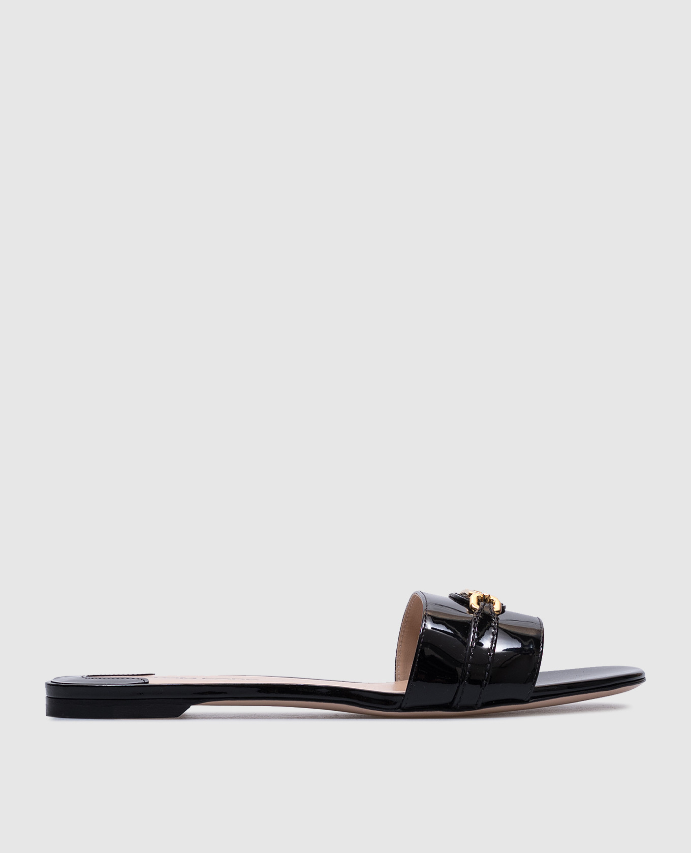 Black patent leather WITNEY flip-flops Tom Ford
