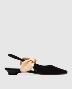 NEOUS Uba black suede slingbacks 00460B01G36UBA