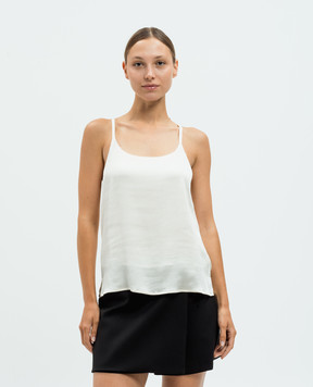 Twinset Beige patterned top with metallic logo 242TP2476